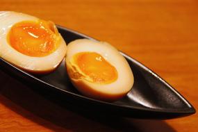 boiled egg on a plate