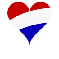 Dutch flag with a heart