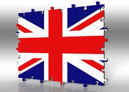 assembled flag puzzles