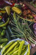 ripe vegetables at the market