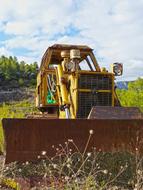 old machinery in the field