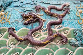 Chinese dragon on the wall