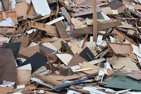 Wooden broken items at the junkyard