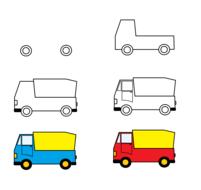 drawing truck car creative