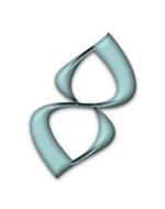 swirling number eight blue
