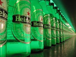 beer bottles in the bar