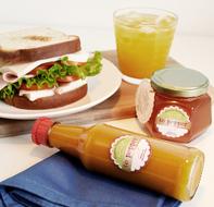 delicious juice and food