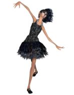 dancing girl in a dress with makeup