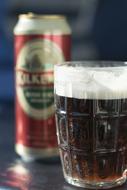 dark cold beer in a glass