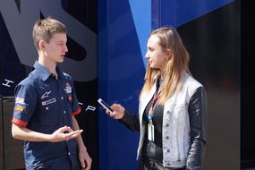 reporter interviews a guy
