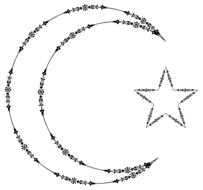 vintage moon and star pattern