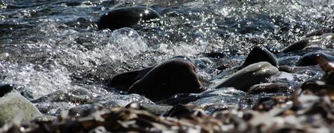 Pebbles and Stones on Beach