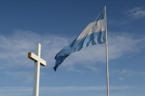 Flag Argentina and cross