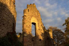 ruined castle walls