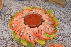 shrimp and sauces