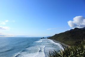 Beautiful seascape with mountains