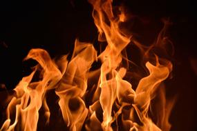 Hot flames in the dark