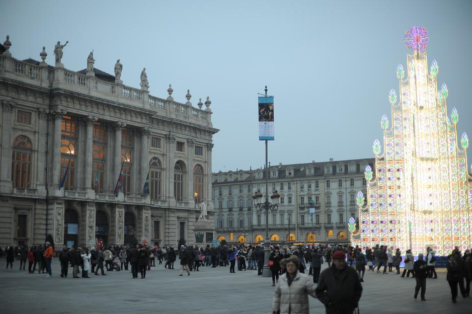 luminous decoration in the center