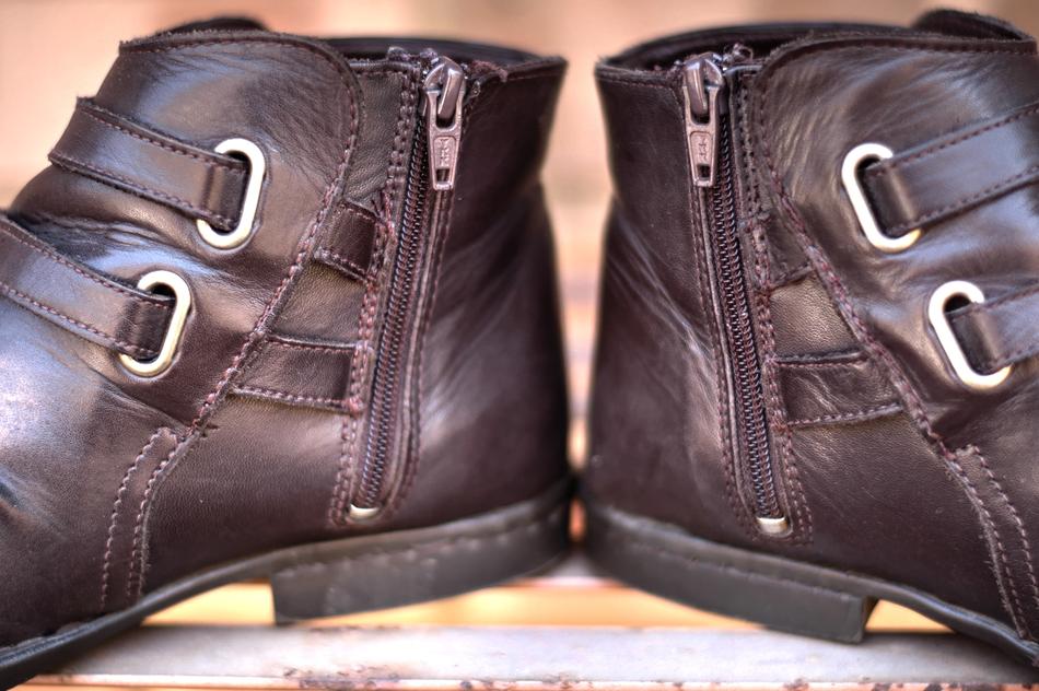 Leather Boots Shoes Footwear