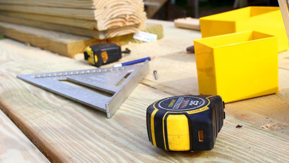 construction tools on the table