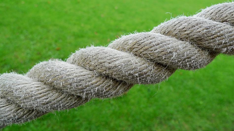 rope on the green grass
