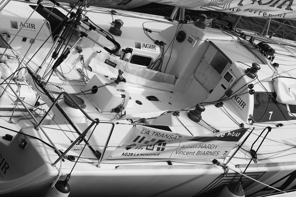 white deck of a ship at sea