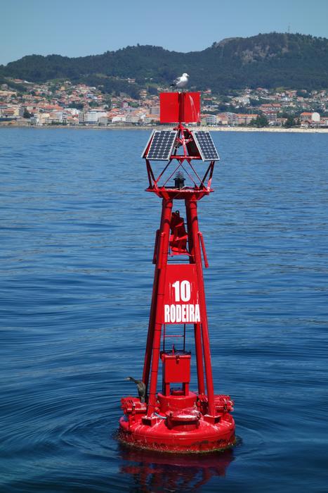 red buoy on the sea