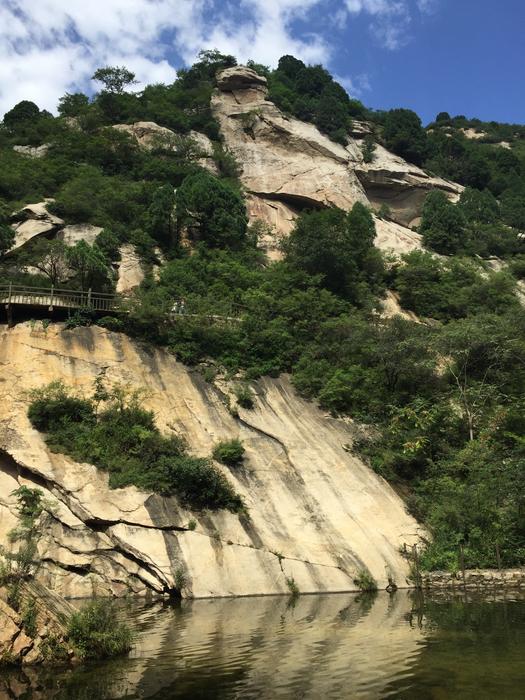 large rocks near the river