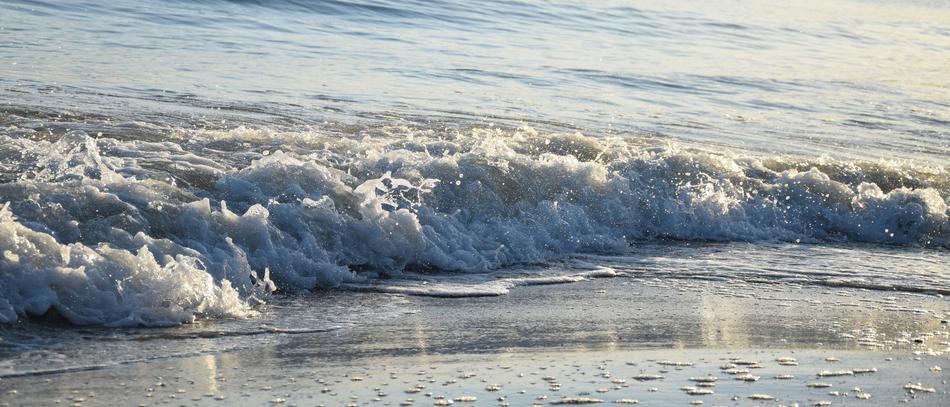 large storm waves in the sea