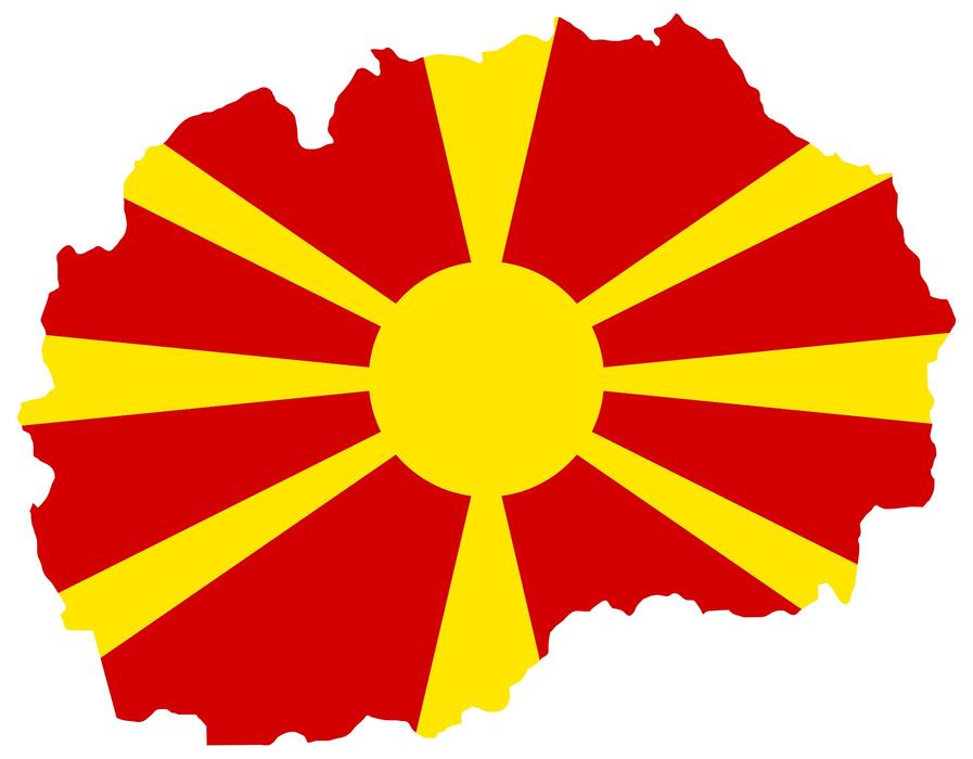 beautiful flag of macedonia