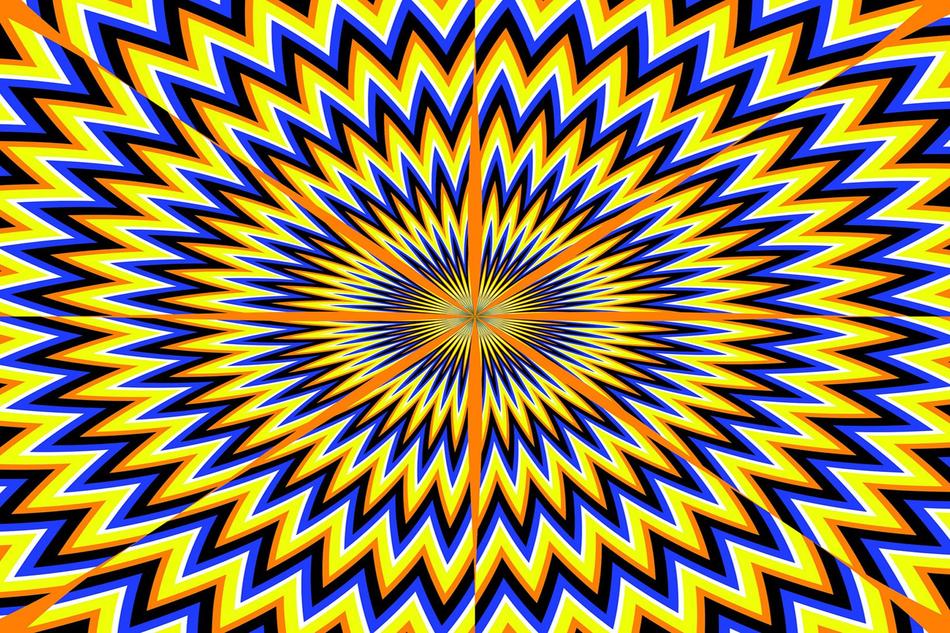 colorful bright background with illusion