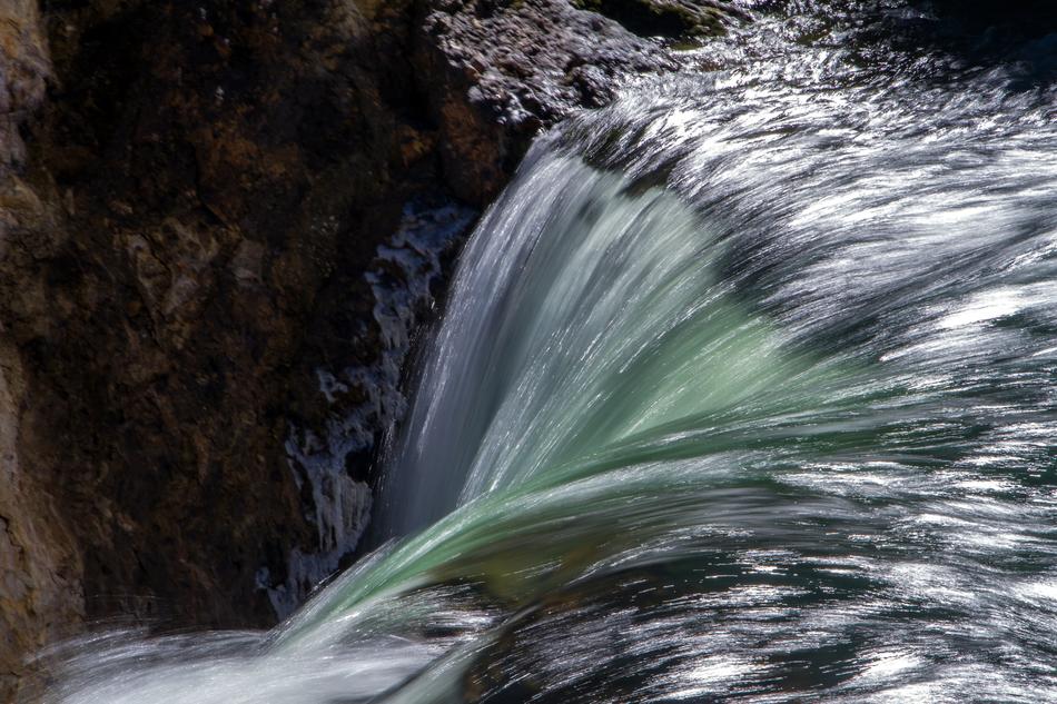 waterfall with colorful beautiful water