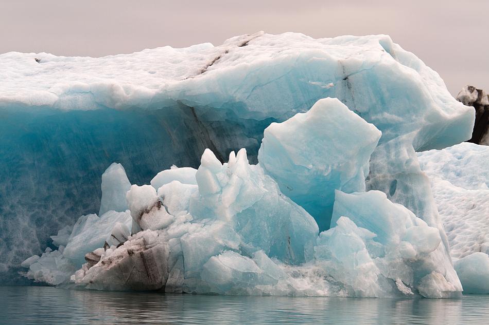 big ice in the water