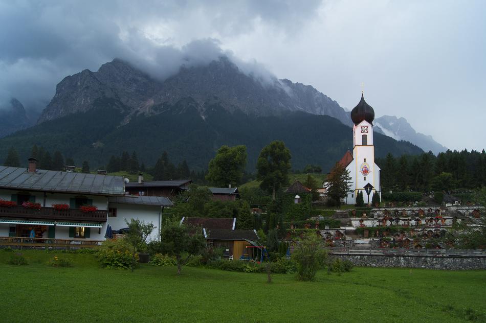 landscape of Grainau Hammer Bach Mountains