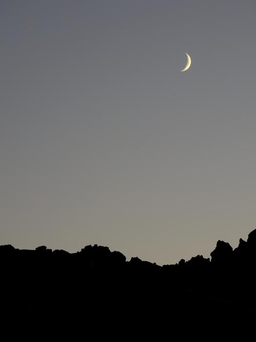 Moon twilight on sky