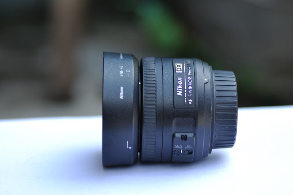 camera lens on blurred background