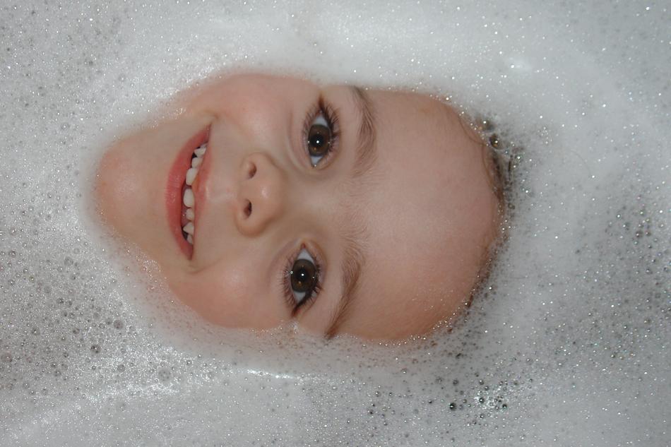 the happiness of a child's face
