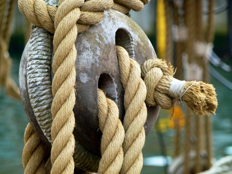 rope on an iron tape measure
