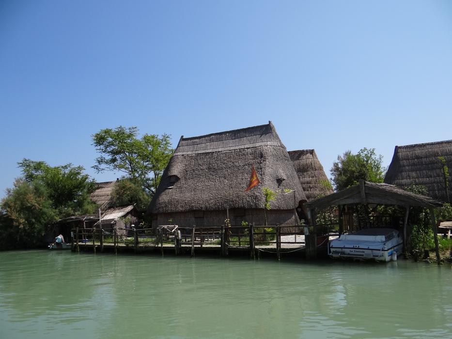 Fishermen huts by the ocean