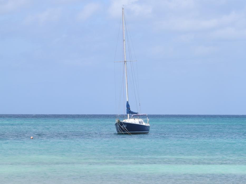 big yacht in the blue sea