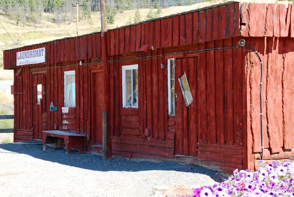 wooden old long house