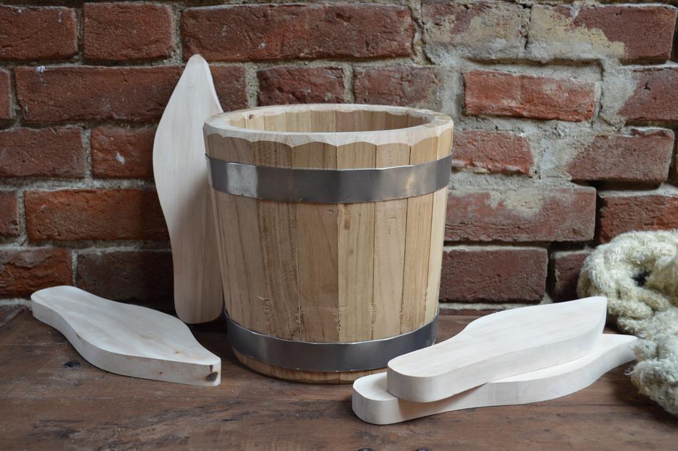 bath accessories on the table