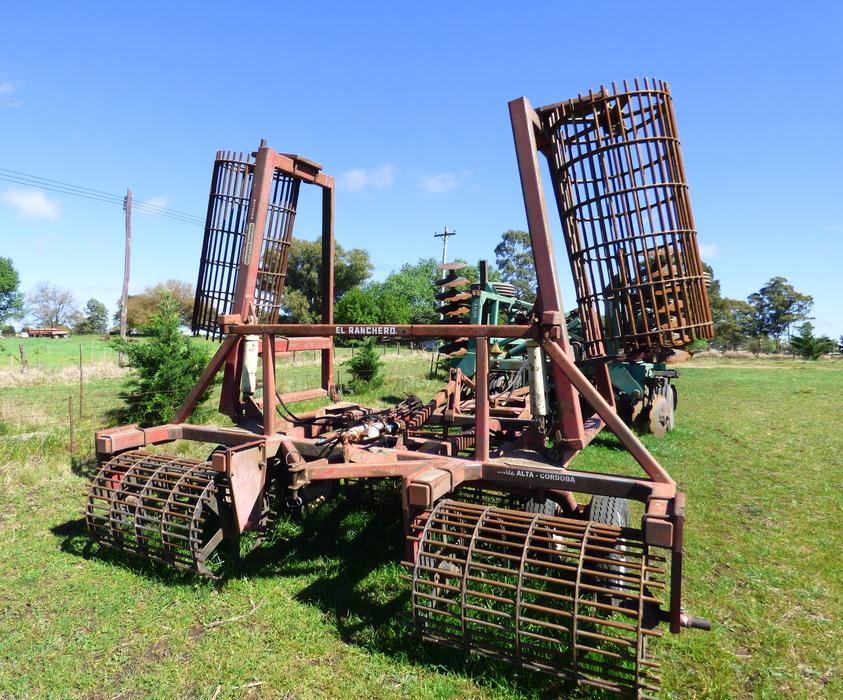 old tractor in the meadow