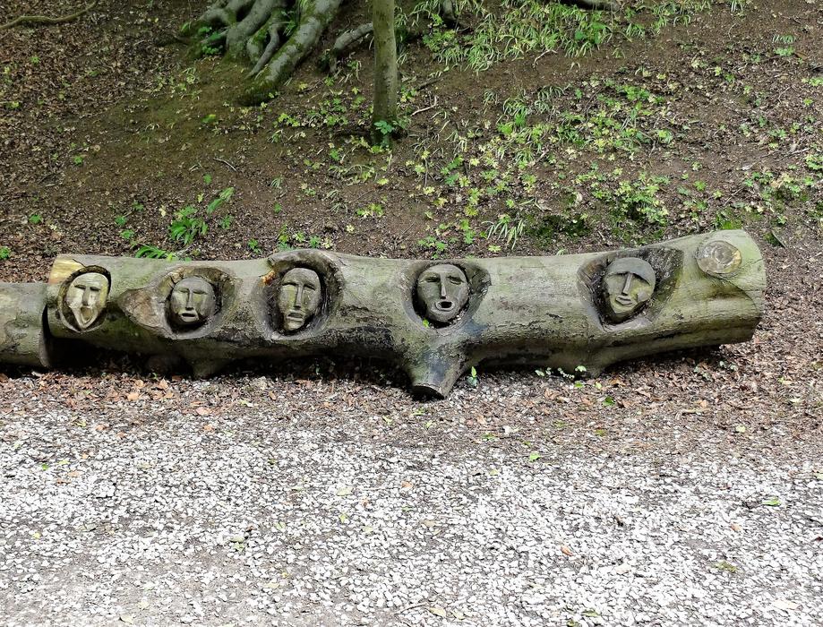 Witches Carved Log