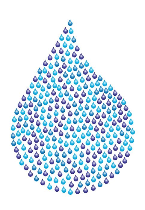 drop water tears colorful fractal