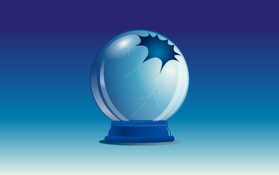 glass ball rupture blue glass