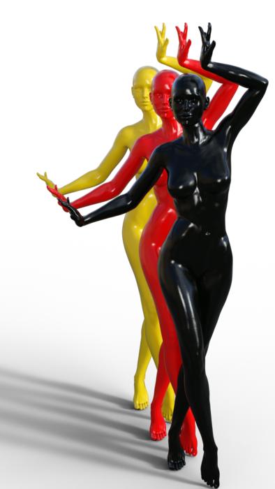 germany woman menschenguppe