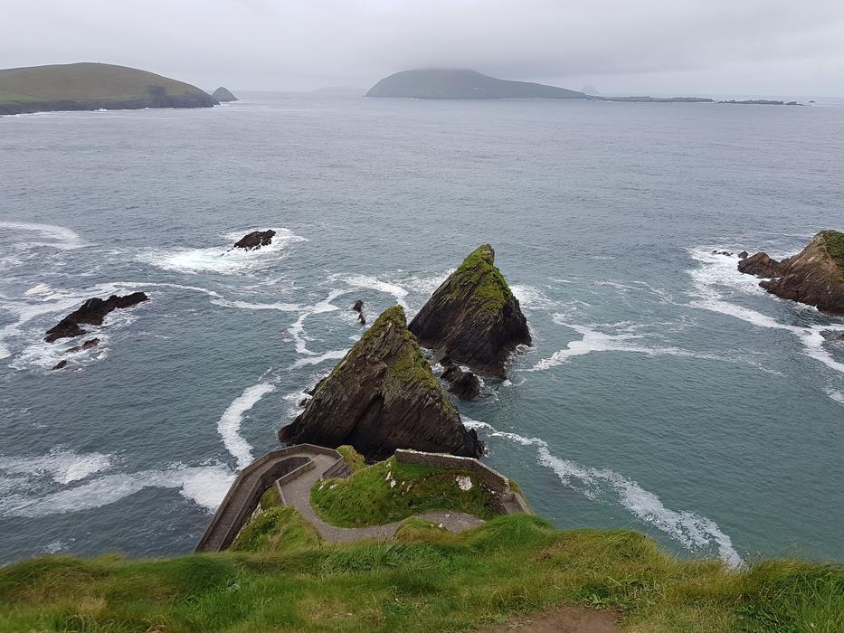 beautiful view of the cliffs in the sea