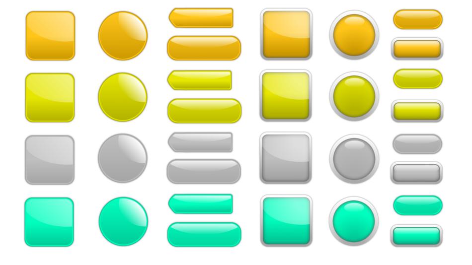 button icon oblong square round
