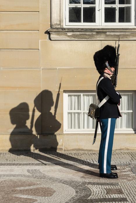 shadow of the guard at the castle
